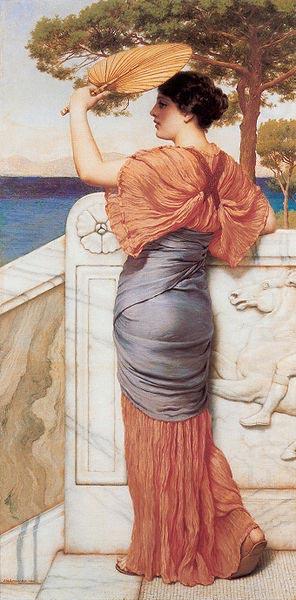 On the Balcony, John William Godward